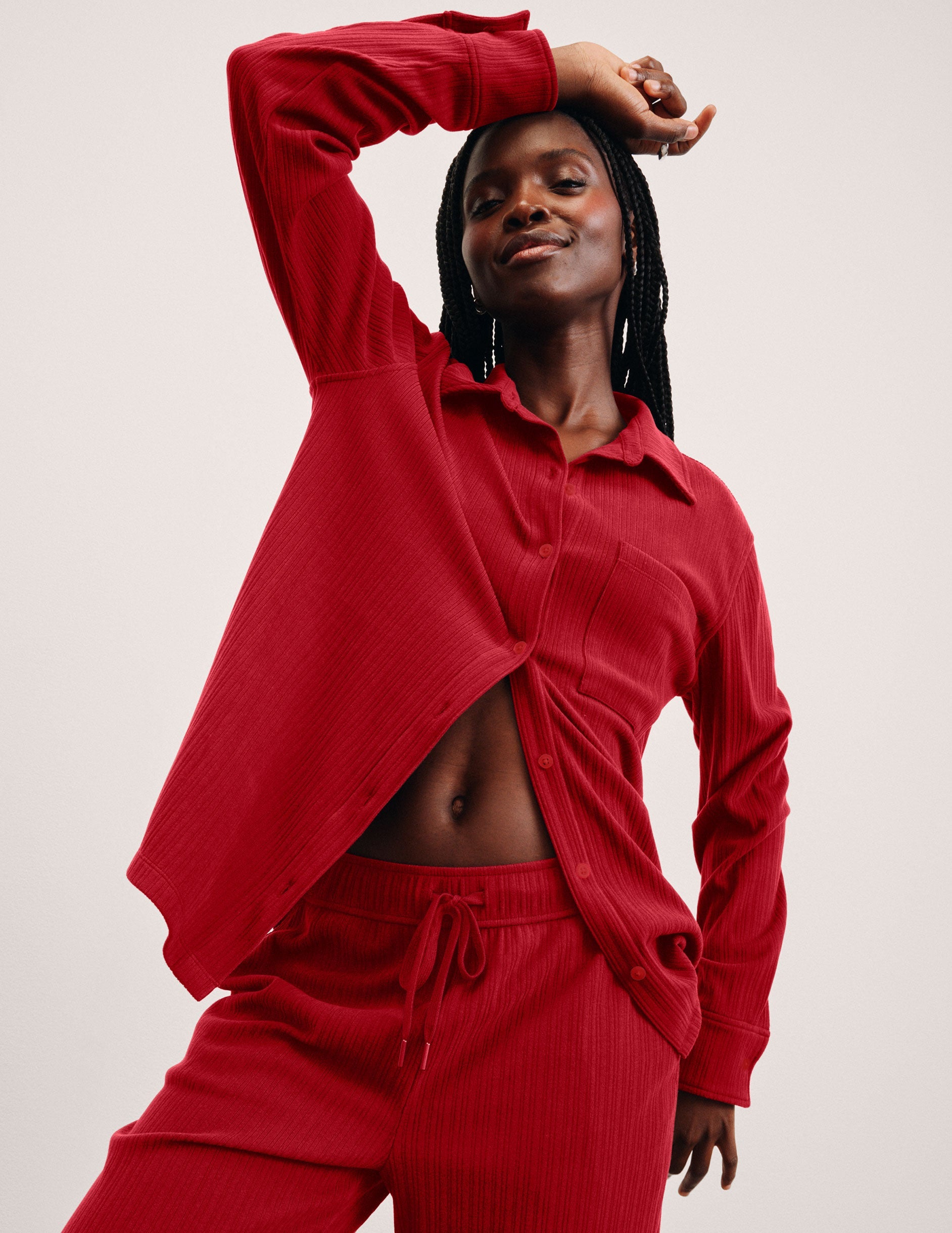 Beyond Yoga Breathe Easy Ribbed Front Shirt