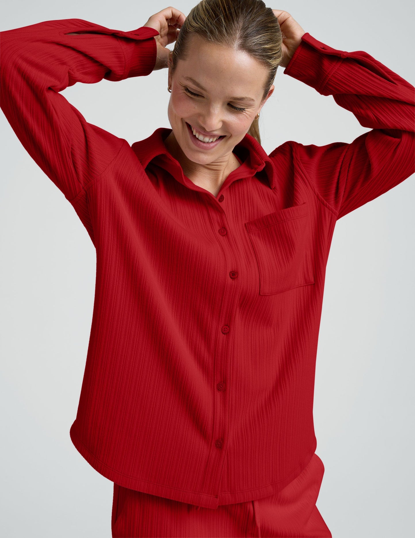 Beyond Yoga Breathe Easy Ribbed Front Shirt