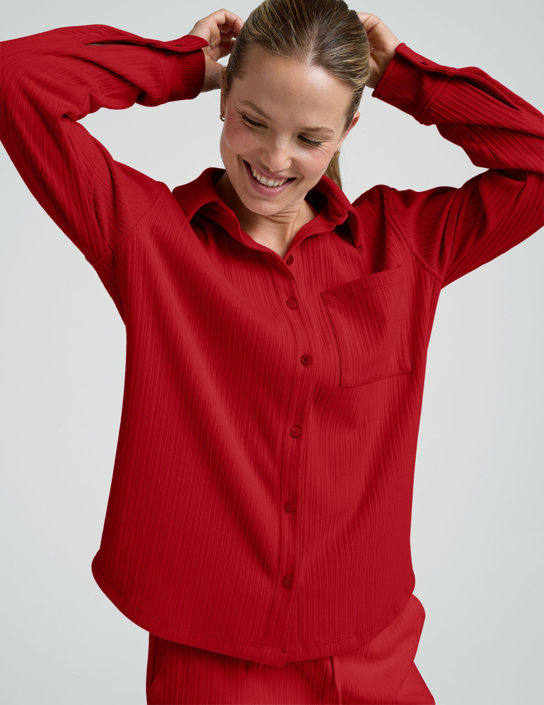 Beyond Yoga Breathe Easy Ribbed Front Shirt