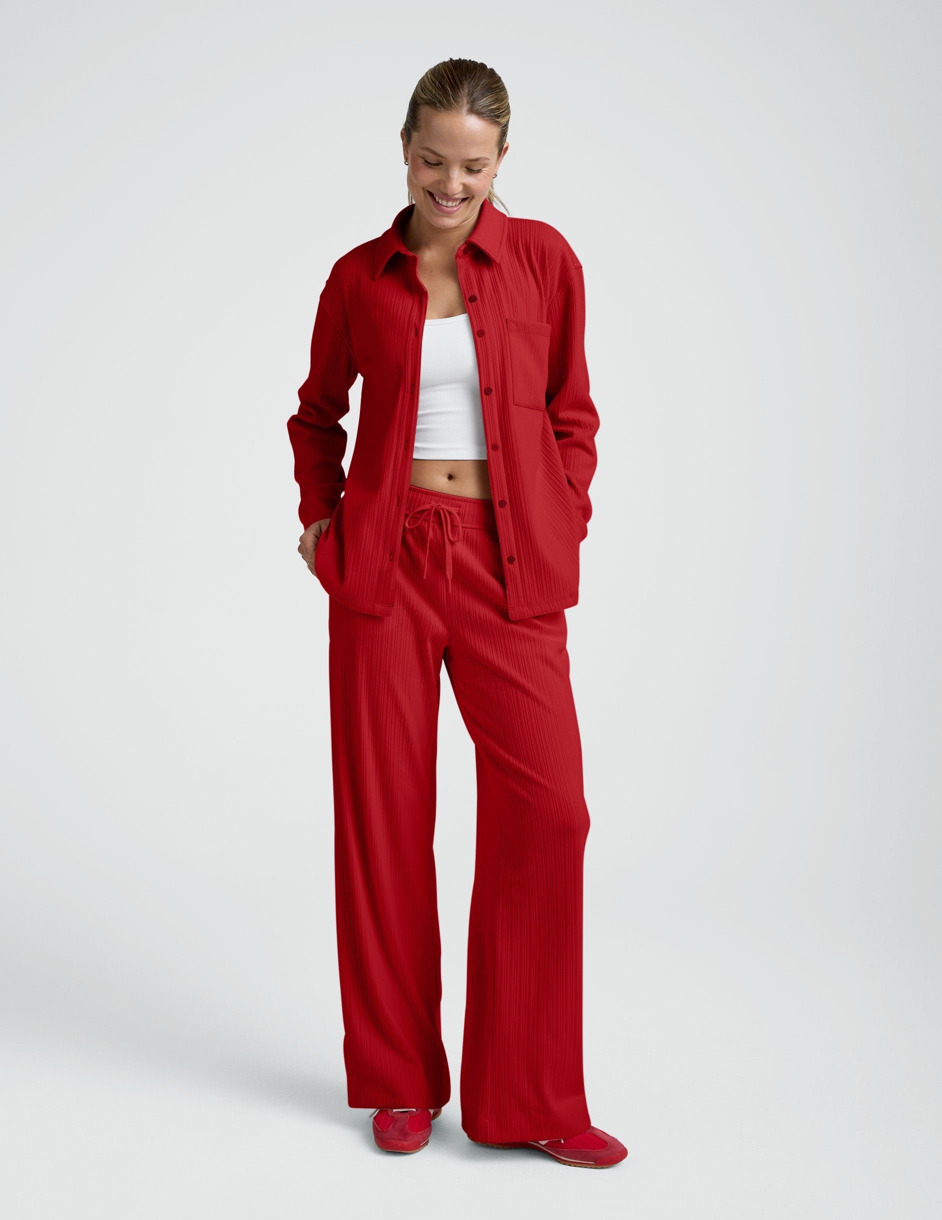 Beyond Yoga Breathe Easy Ribbed Front Shirt