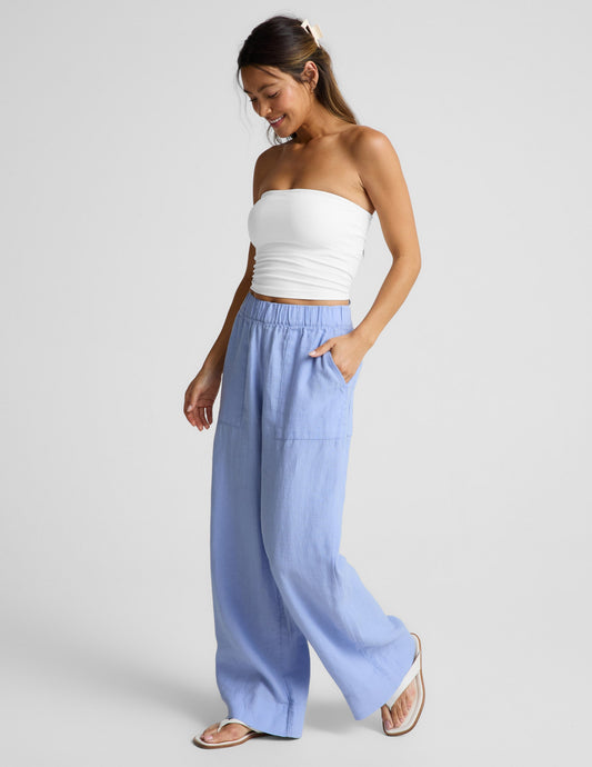 Beyond Yoga Women's Wide Leg SoftWash Pants - Pastel Periwinkle