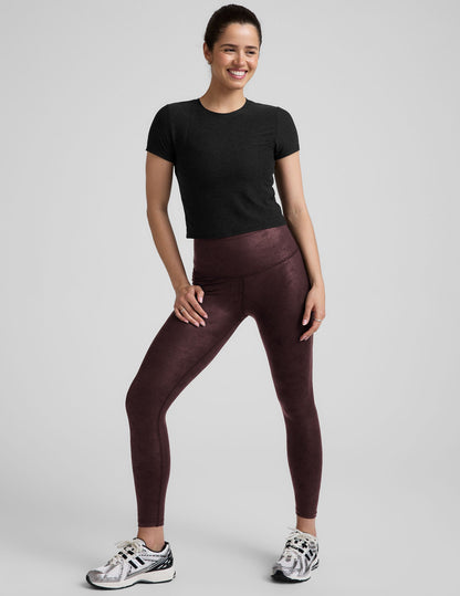 Beyond Yoga Leatherette High Waisted Midi Legging