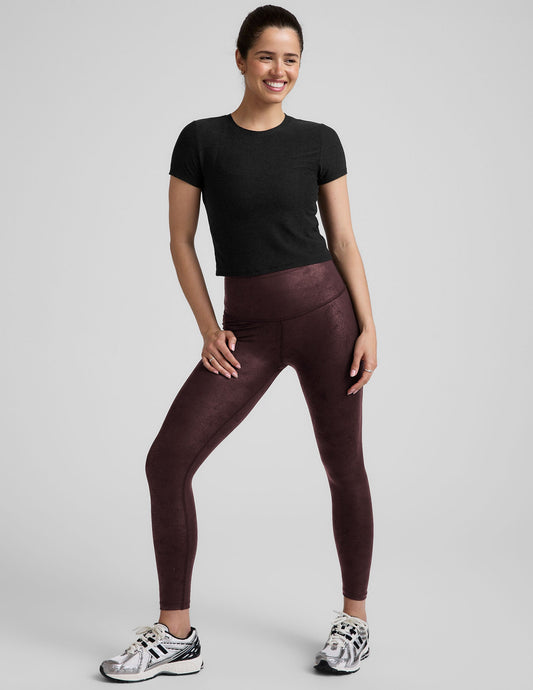 Beyond Yoga Leatherette High Waisted Midi Legging