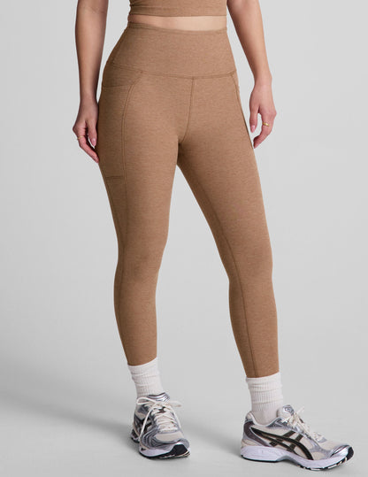 Beyond Yoga High Waisted Capri Spacedye Legging - Desert Sand Heather