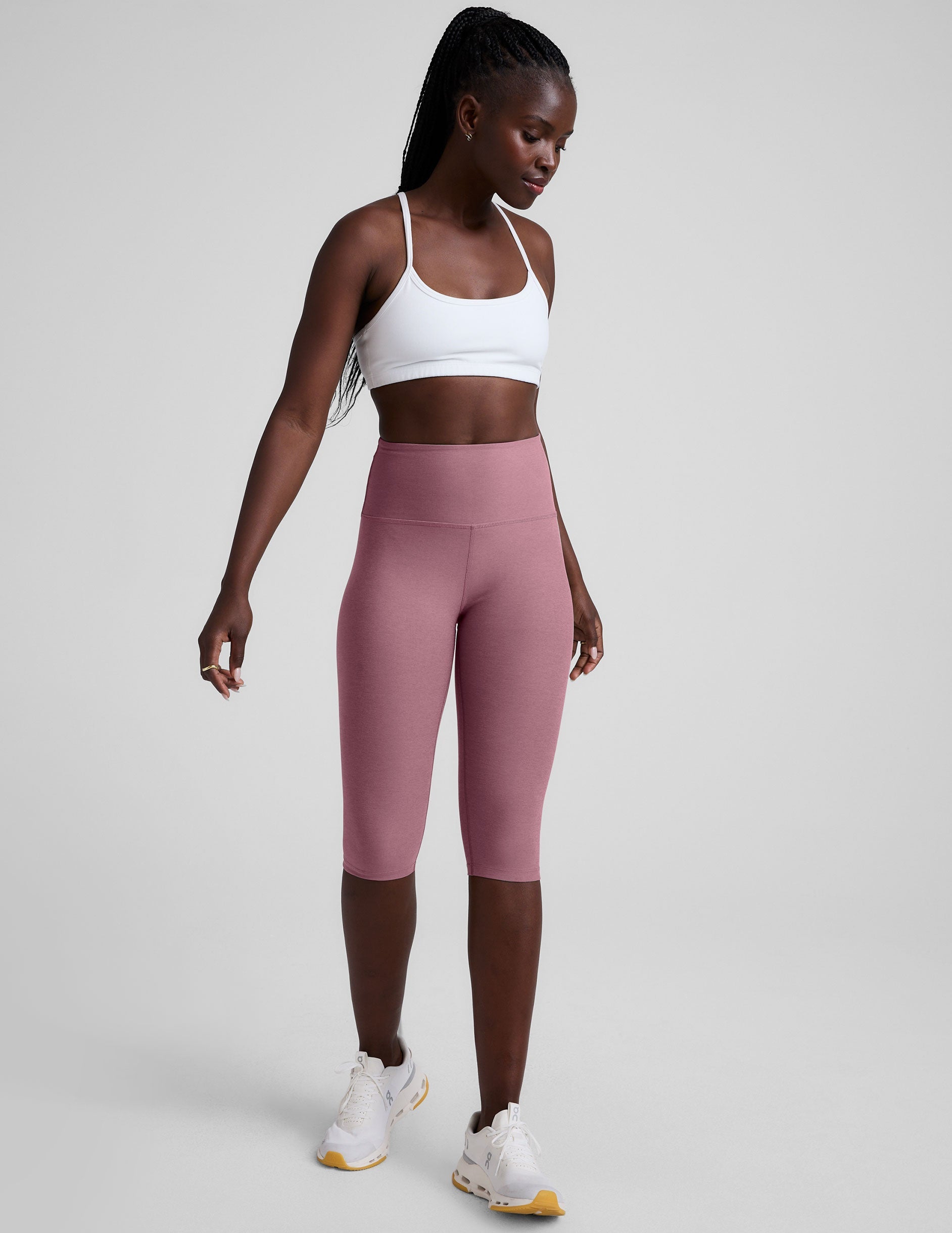 Beyond Yoga High Waisted Pedal Pusher Spacedye Legging - Ballet Pink