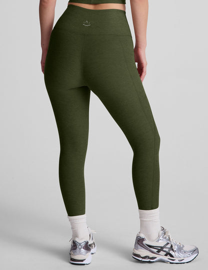 Beyond Yoga High Waisted Spacedye Capri Legging - Army Green Heather