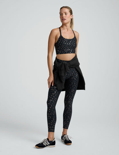Beyond Yoga Black Gold Mini Moons SoftShine Slim Racerback High Cropped Tank