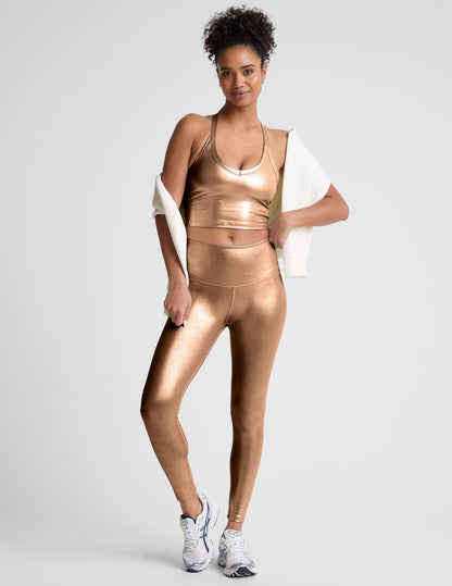 Beyond Yoga Liquid Foil Copper On The Up Cropped Tank