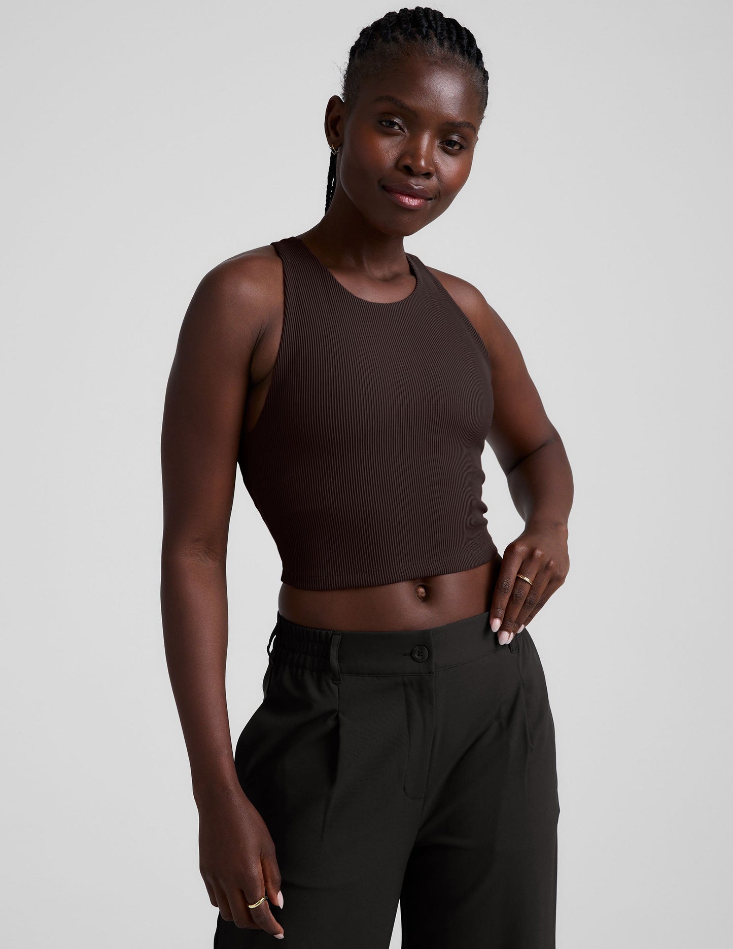 Beyond Yoga Refocus Ribbed Cropped Tank