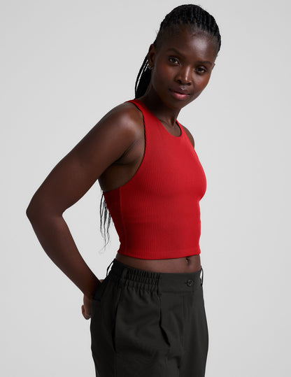 Beyond Yoga Refocus Ribbed Cropped Tank