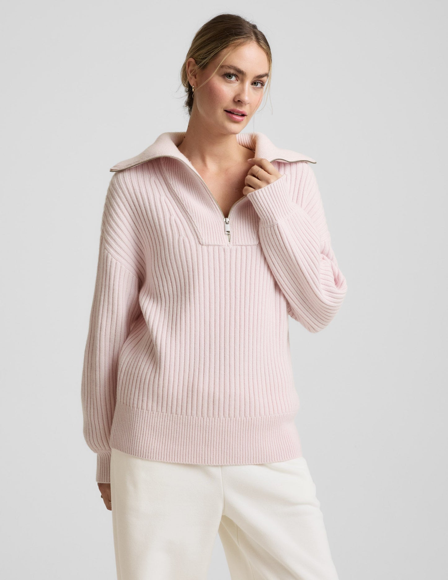 Beyond Yoga Wool Blend Collared Pullover