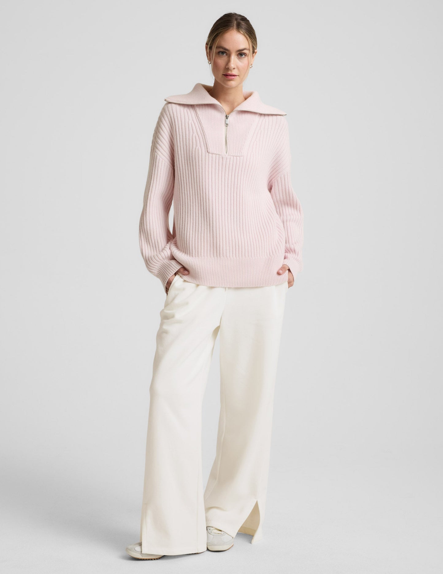 Beyond Yoga Wool Blend Collared Pullover
