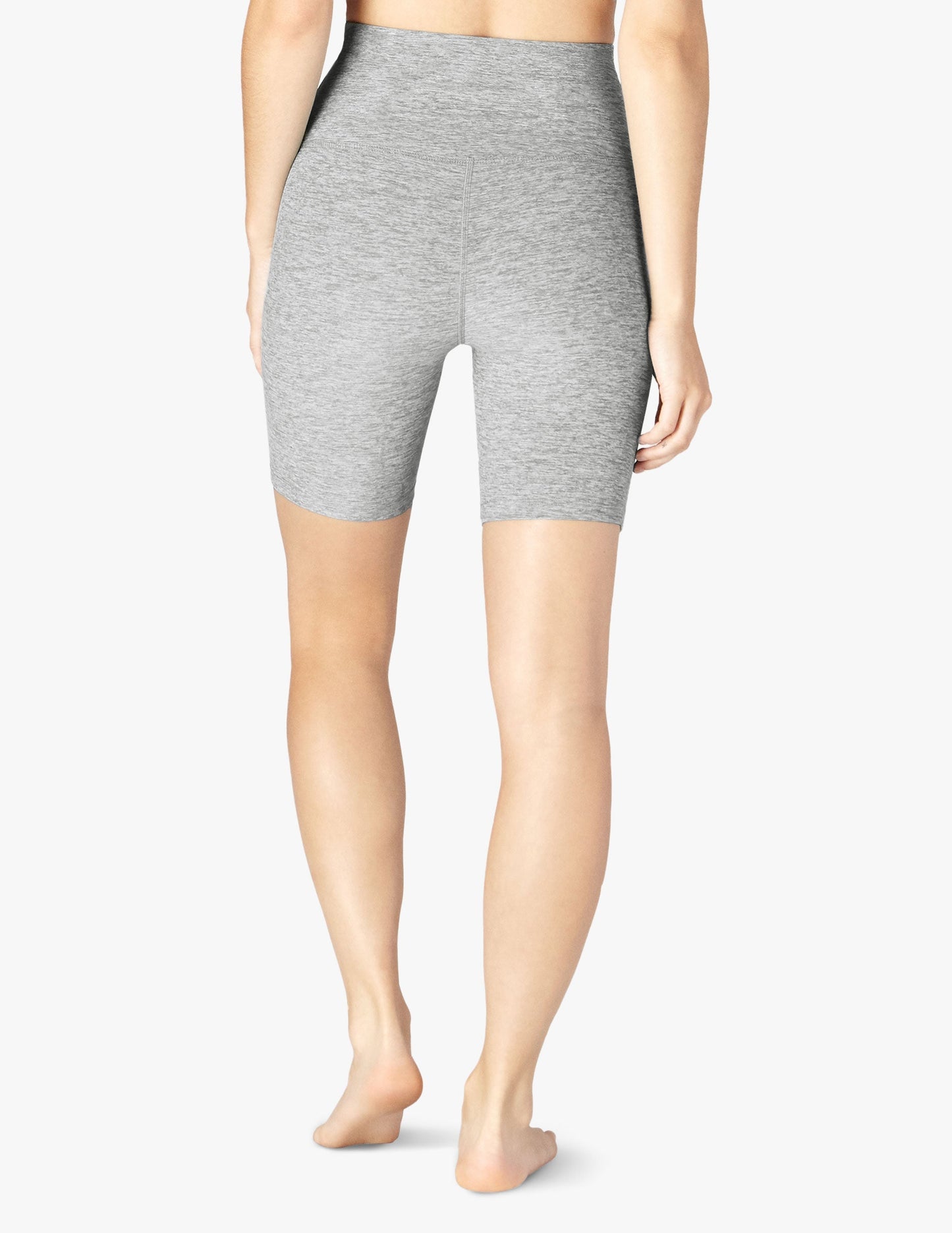 Beyond Yoga High Waisted Biker Spacedye Shorts - Silver Mist