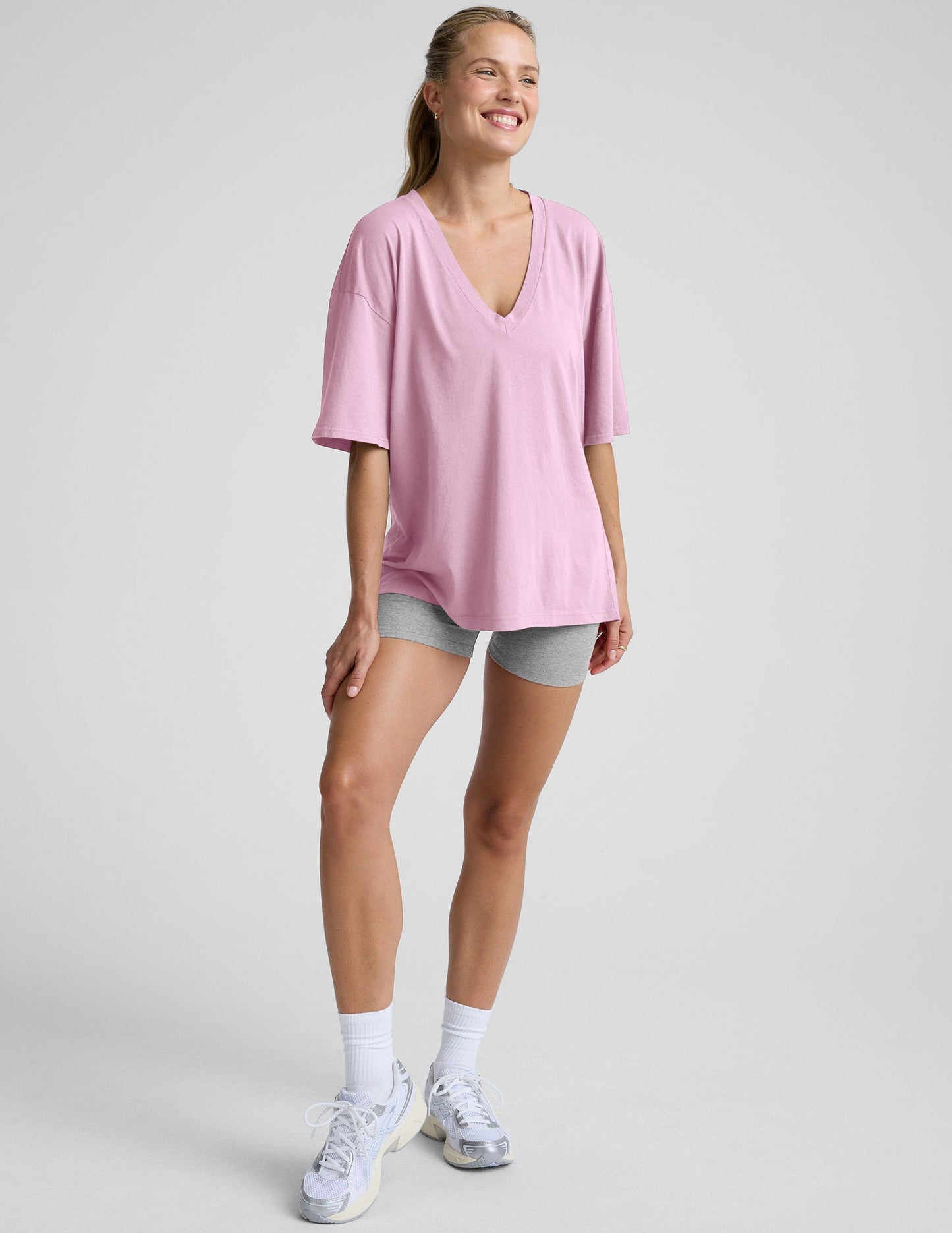 Beyond Yoga Oversized V-neck Cotton Tee