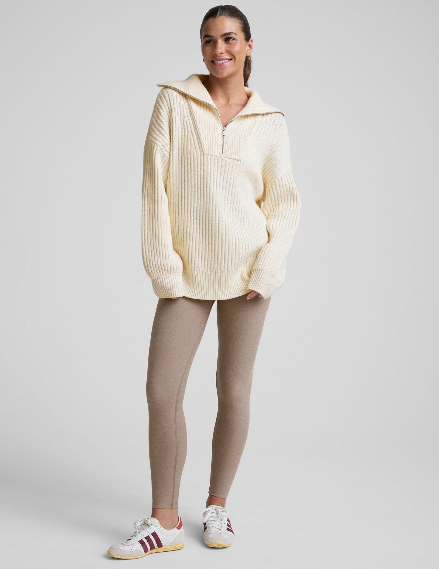 Beyond Yoga Wool Blend Collared Pullover