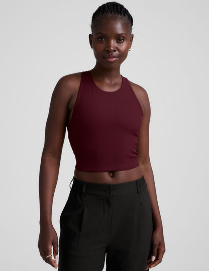 Beyond Yoga Refocus Ribbed Cropped Tank