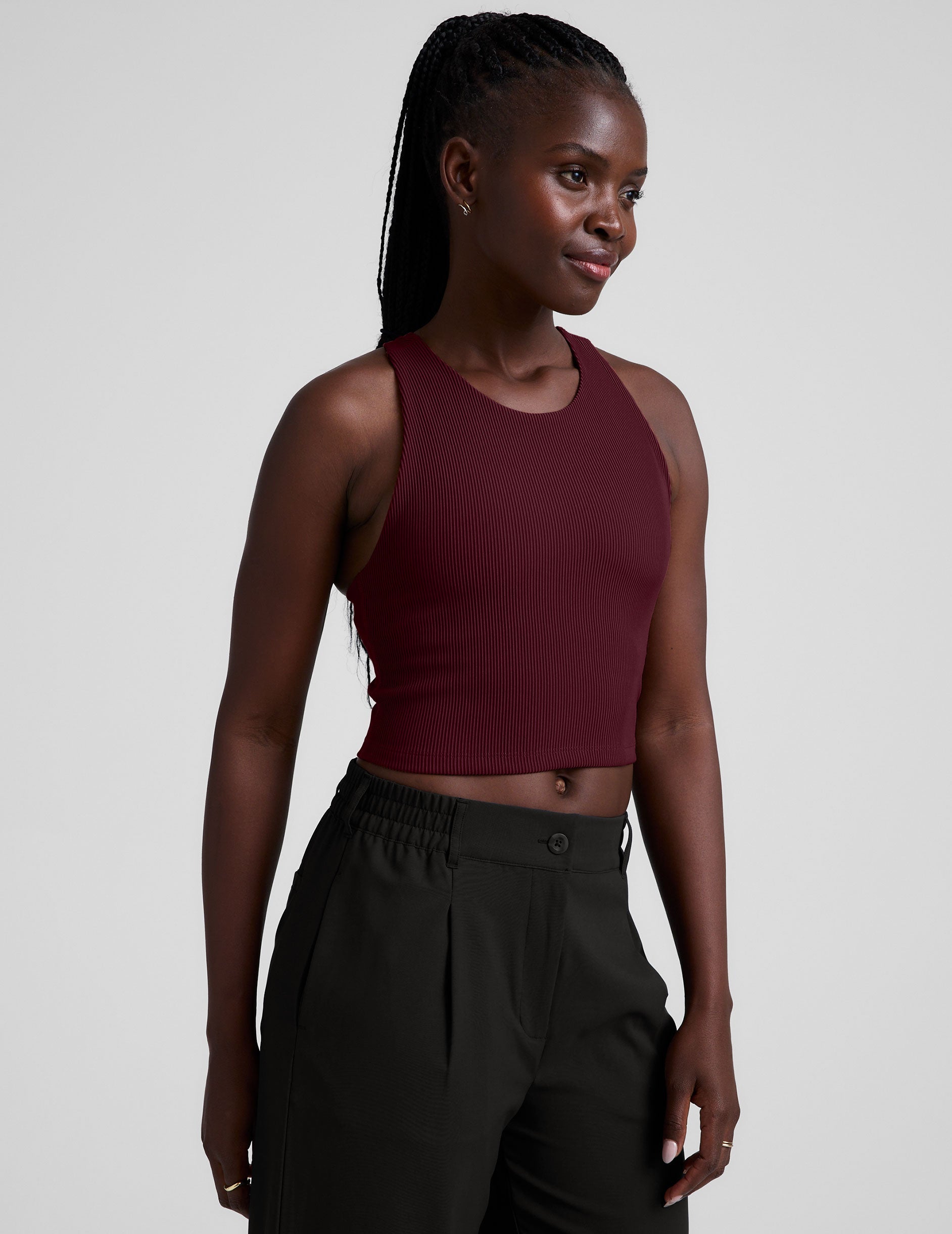 Beyond Yoga Refocus Ribbed Cropped Tank
