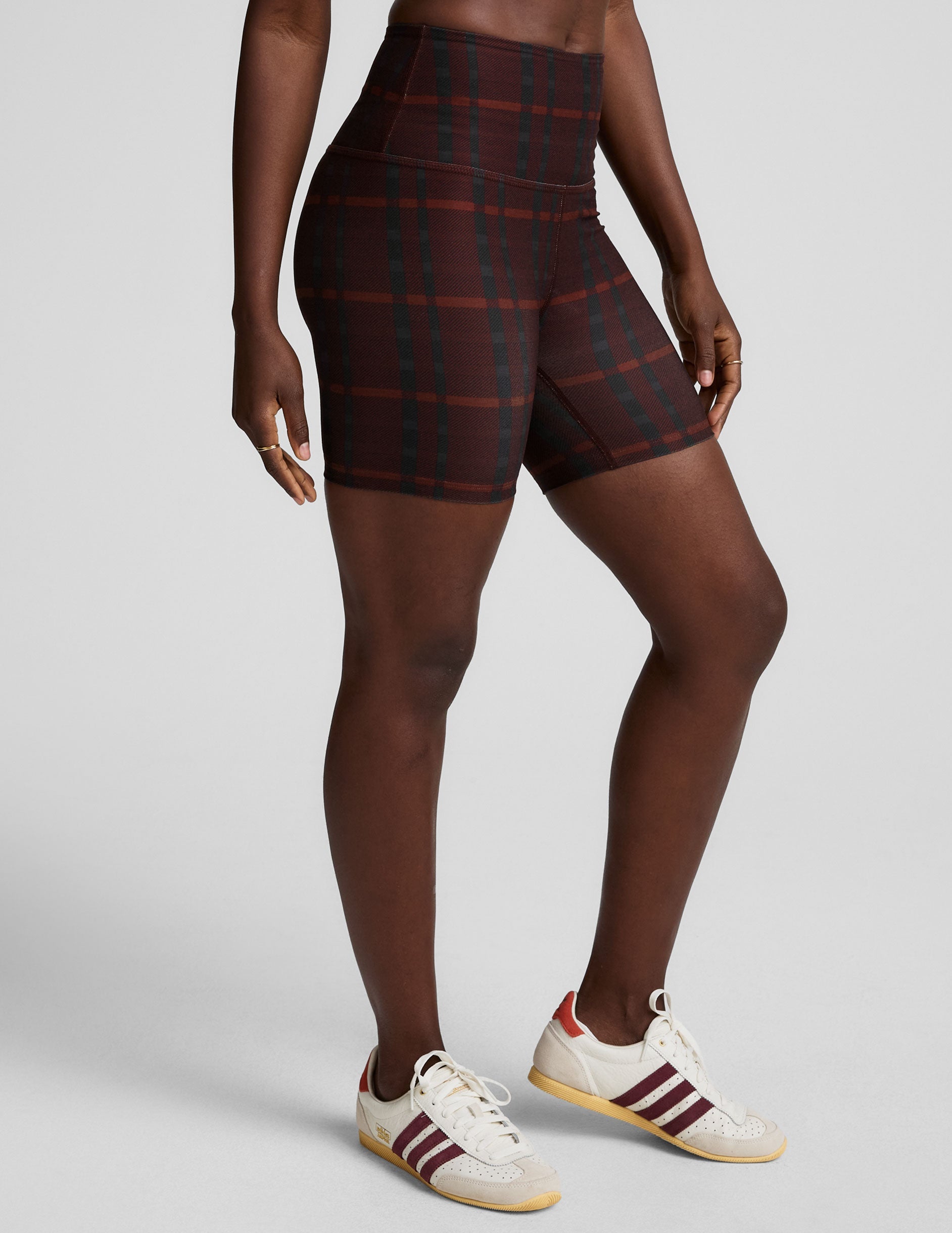 Beyond Yoga High Waisted 5" SoftMark Biker Shorts - Dark Cherry