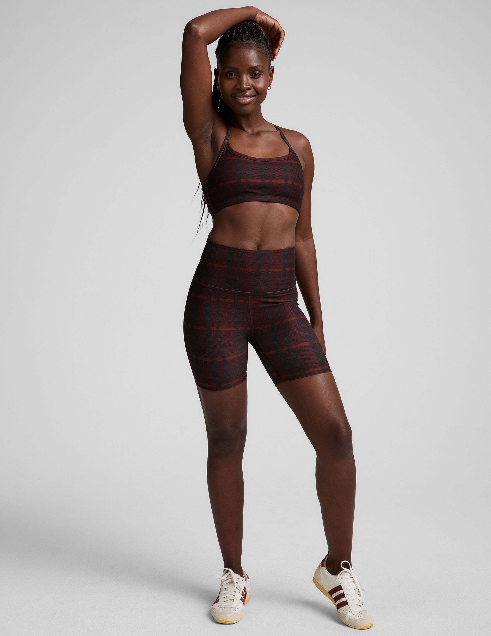 Beyond Yoga High Waisted 5" SoftMark Biker Shorts - Dark Cherry