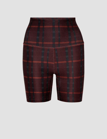 Beyond Yoga High Waisted 5" SoftMark Biker Shorts - Dark Cherry