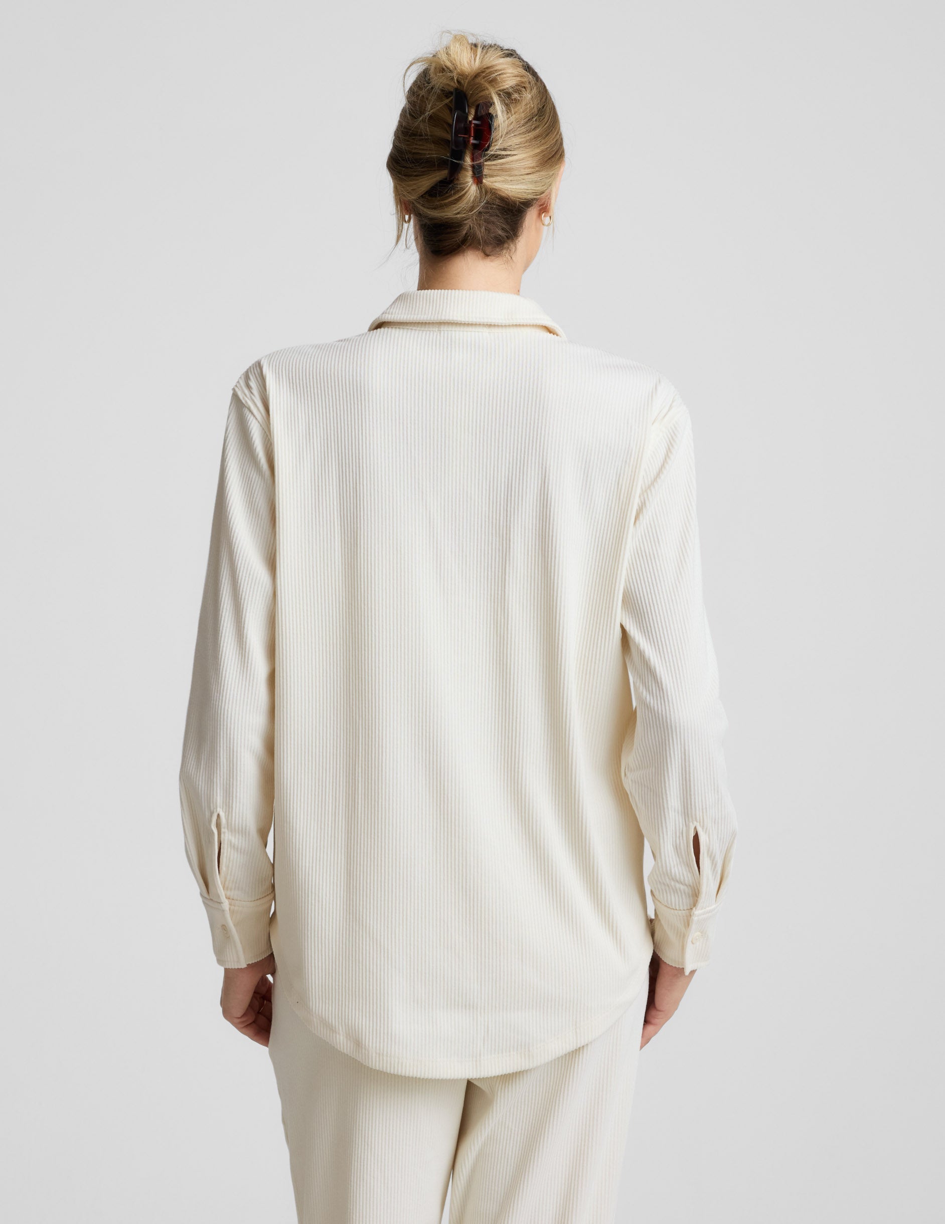 Beyond Yoga Breathe Easy Comfort Cord Button Up