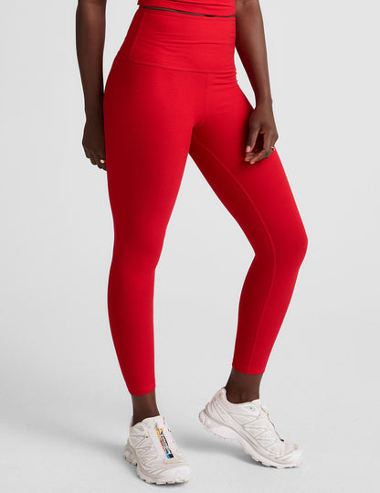Beyond Yoga High Waisted Capri Spacedye Legging - Candy Apple Red Heather