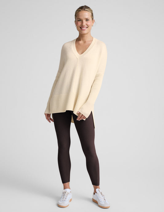 Beyond Yoga Wool-Cashmere V-Neck Sweater