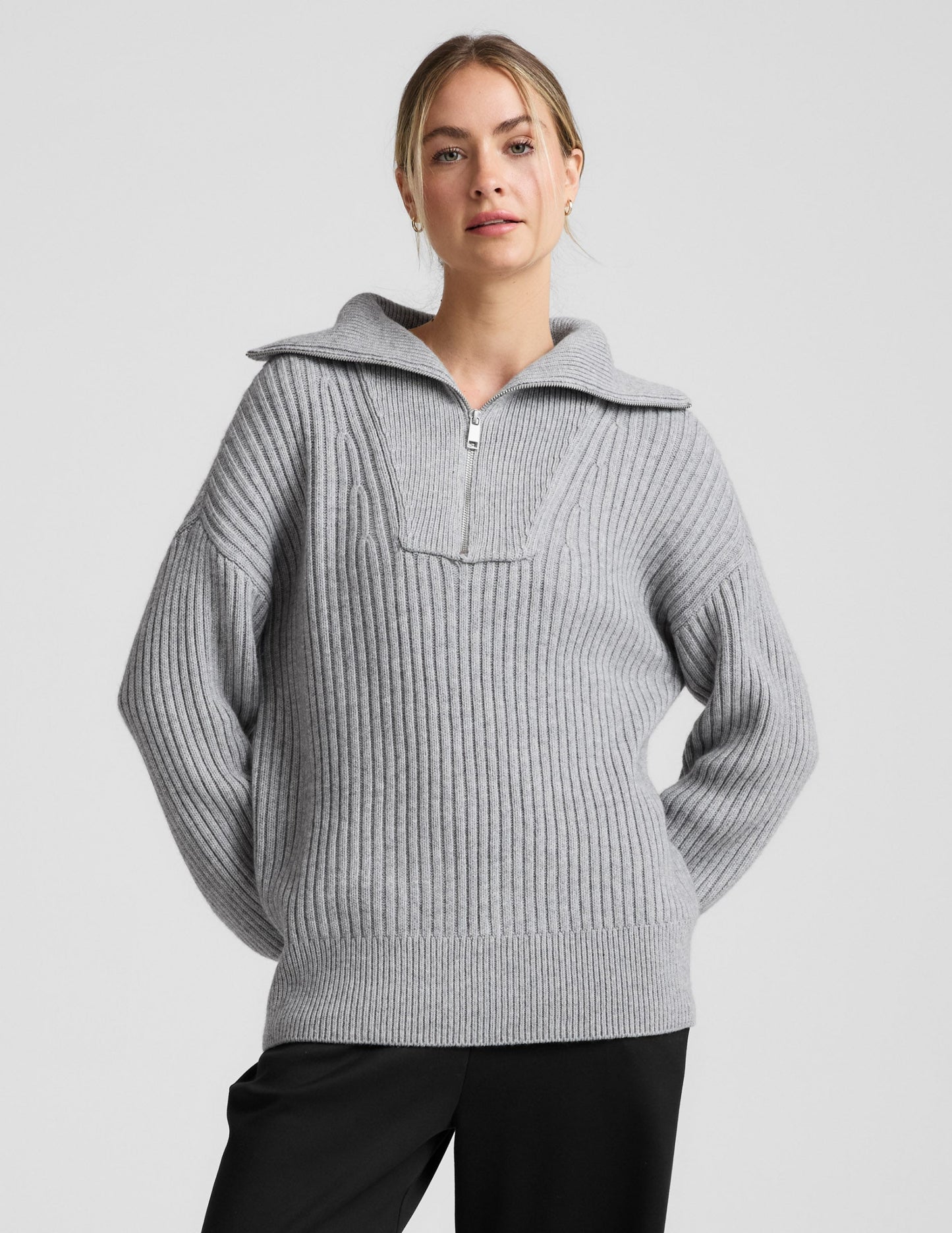 Beyond Yoga Wool Blend Collared Pullover