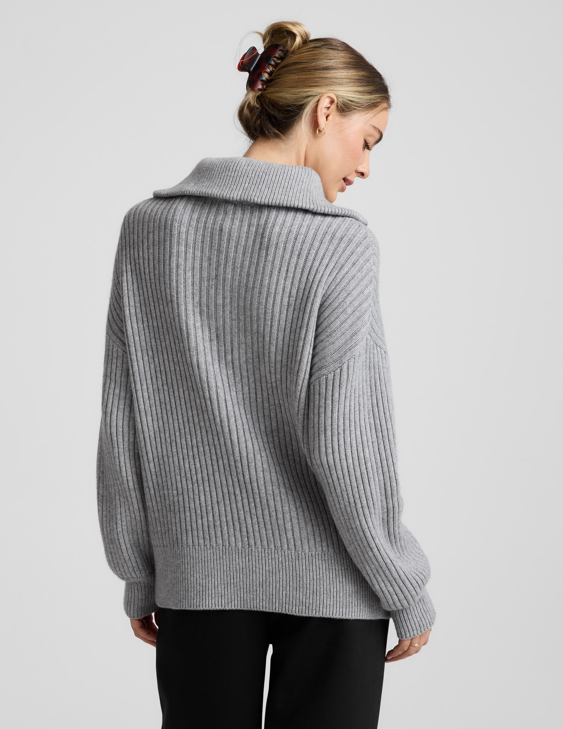 Beyond Yoga Wool Blend Collared Pullover
