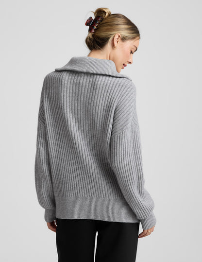 Beyond Yoga Wool Blend Collared Pullover