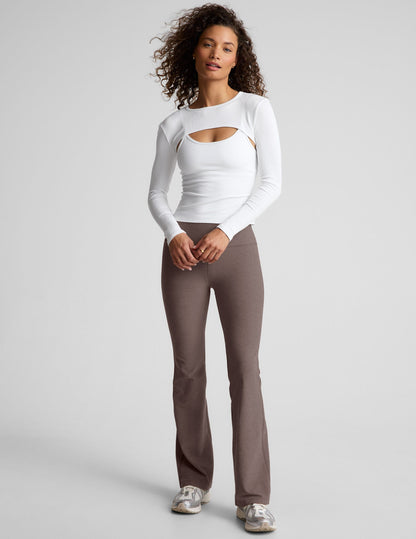Beyond Yoga High Waisted Boot Cut Spacedye Pants - Woodland Heather