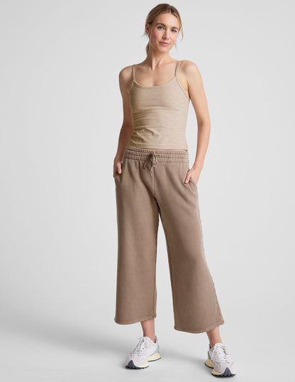 Beyond Yoga Wide Leg Cropped Cali Pants - Washed Desert Sand
