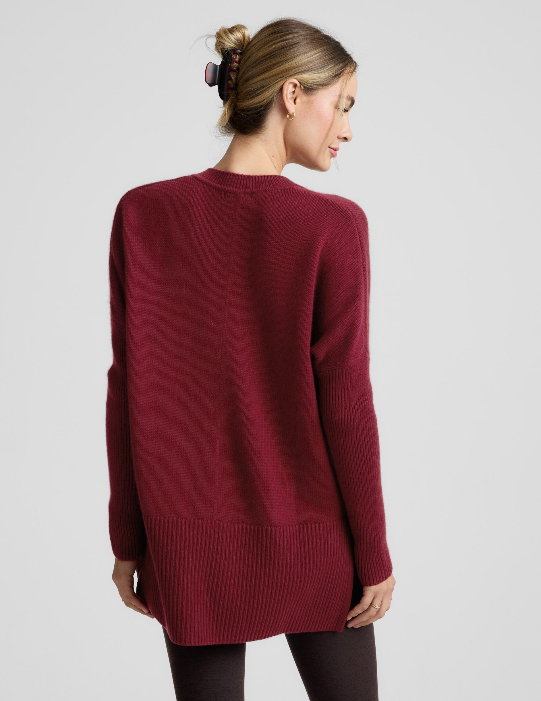 Beyond Yoga Wool-Cashmere V-Neck Sweater