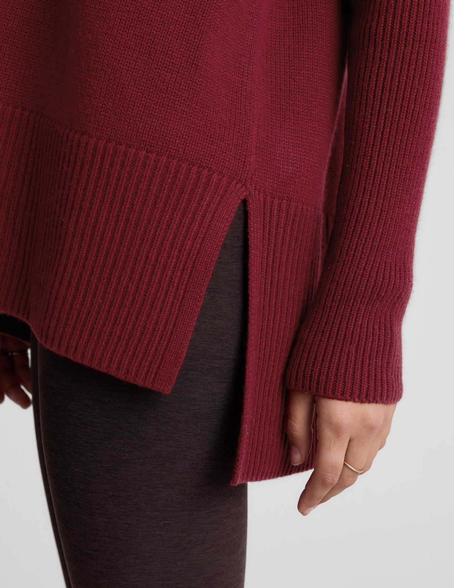 Beyond Yoga Wool-Cashmere V-Neck Sweater