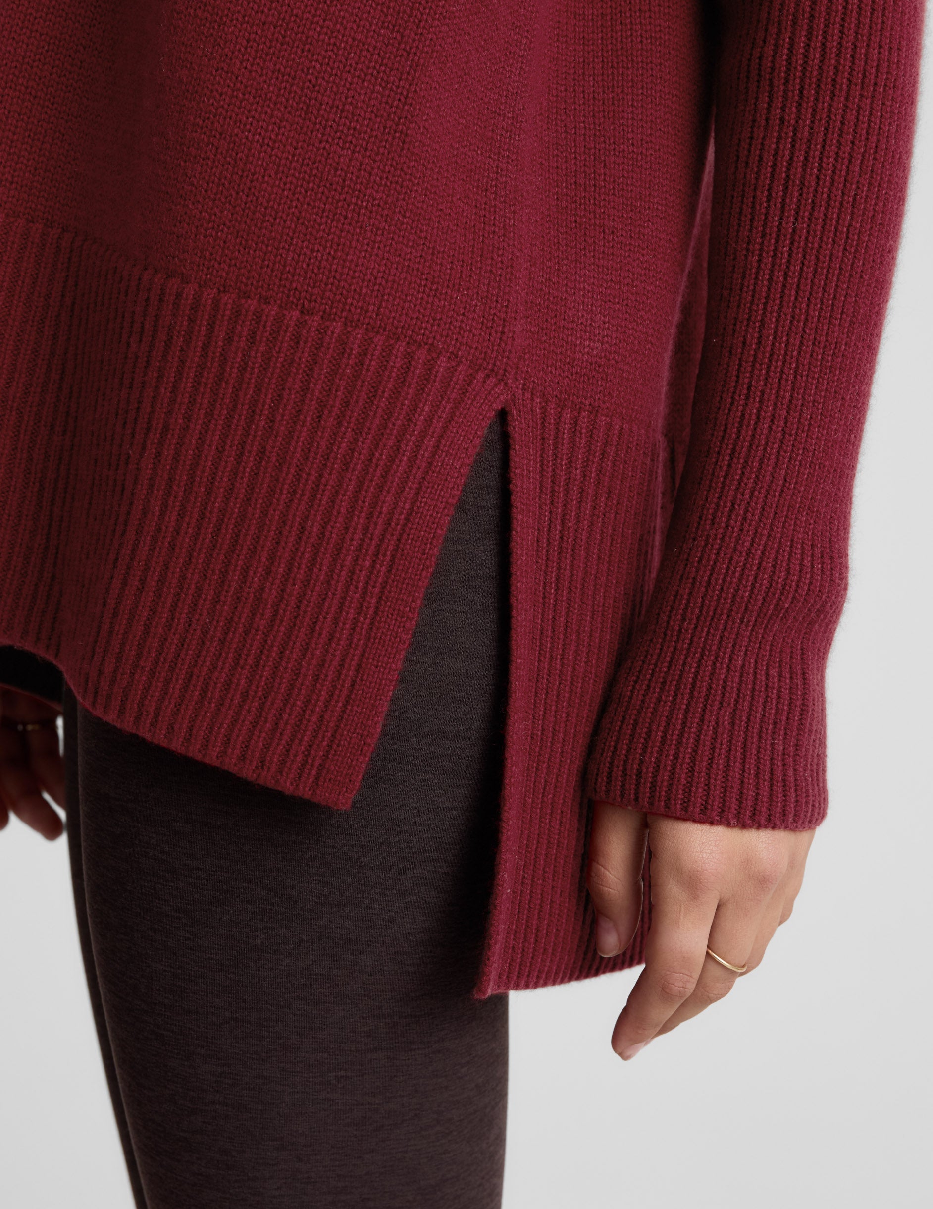 Beyond Yoga Wool-Cashmere V-Neck Sweater