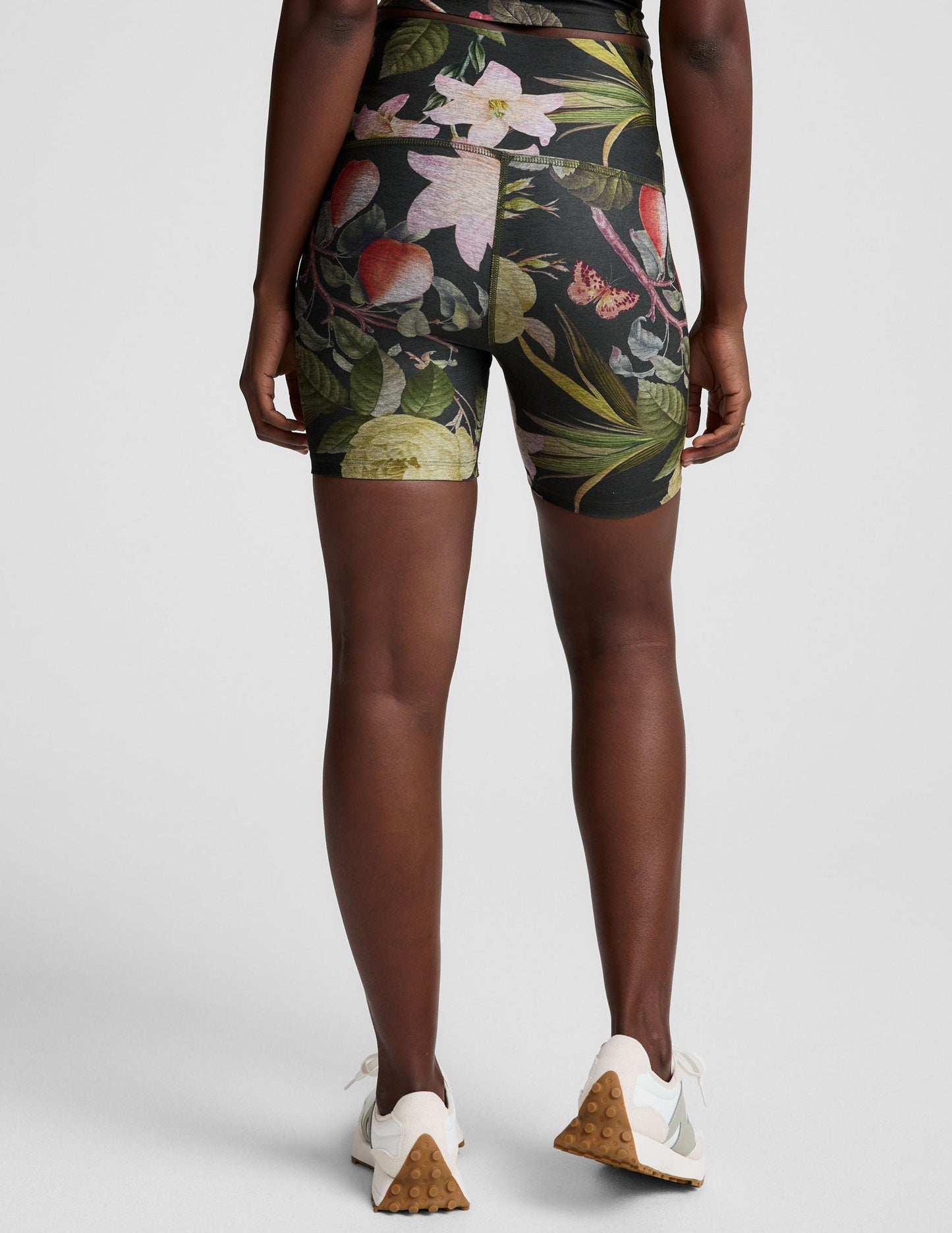 Beyond Yoga High Waisted Biker Botanical Garden Shorts - Multi-Color