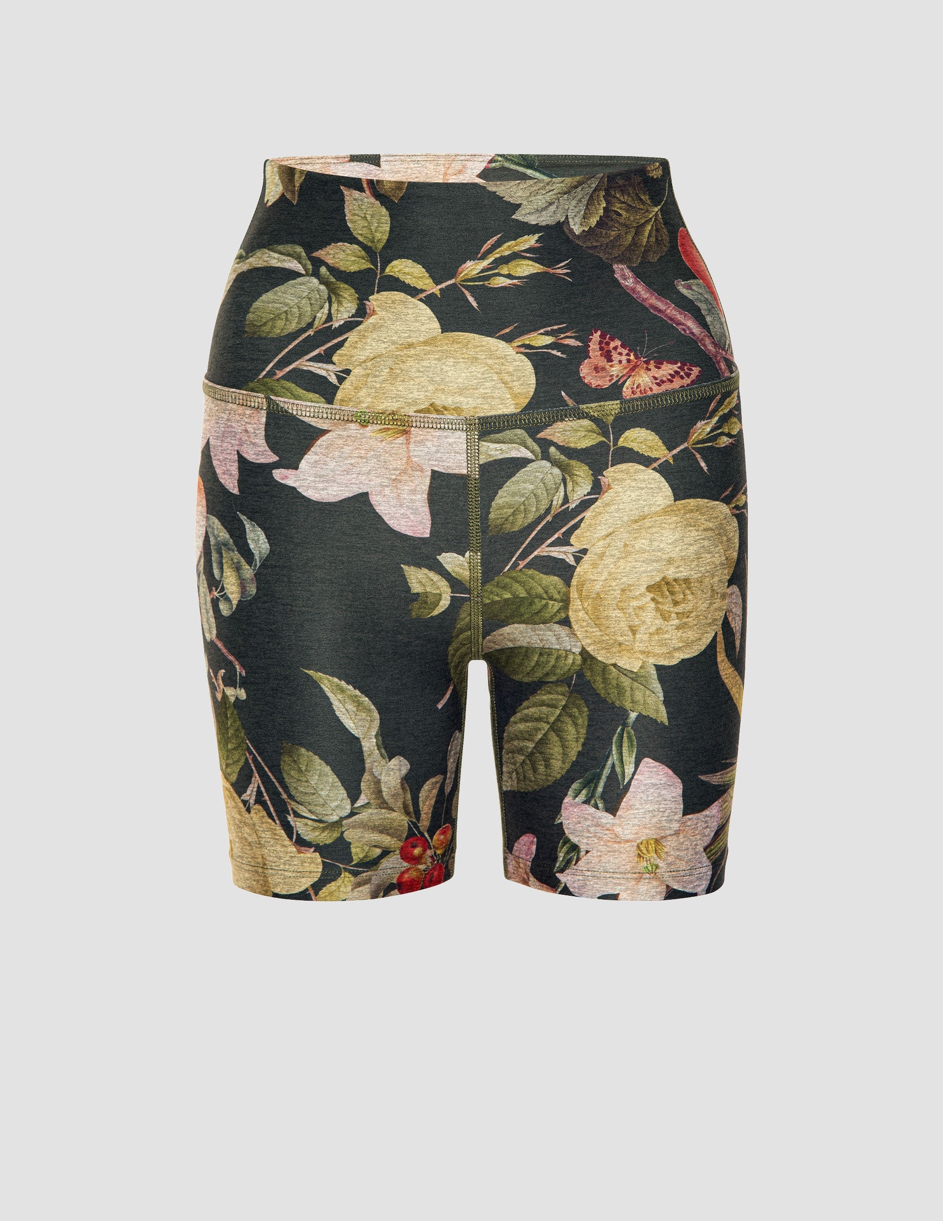 Beyond Yoga High Waisted Biker Botanical Garden Shorts - Multi-Color