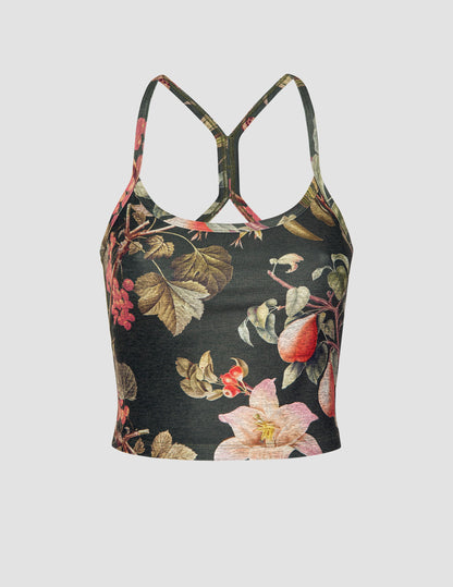 Beyond Yoga Botanical Garden SoftMark Slim Racerback Cropped Tank