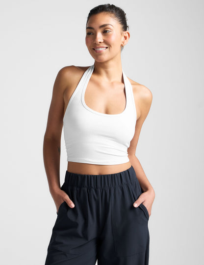 Beyond Yoga Spacedye Well Rounded Cropped Halter Tank