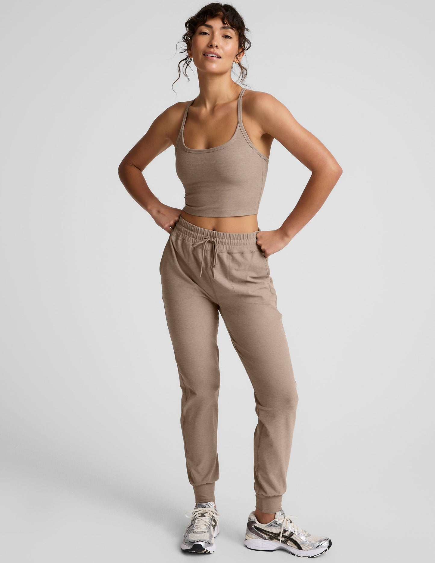 Beyond Yoga Women's Commuter Spacedye Jogger - Birch Heather