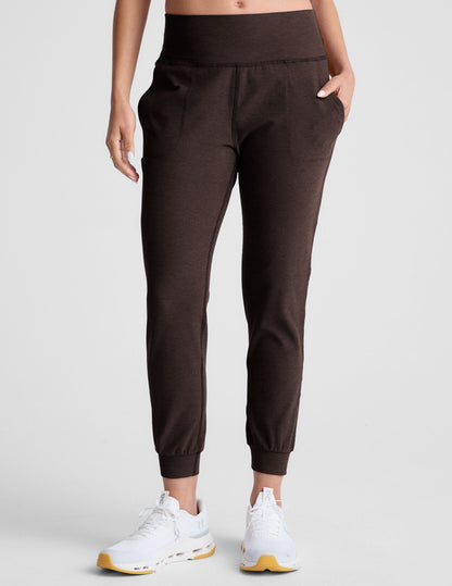 Beyond Yoga Slim Fit Midi Spacedye Jogger - Dark Chocolate Heather