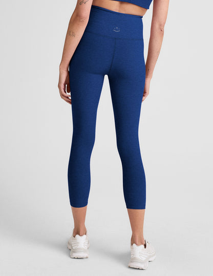Beyond Yoga High Waisted Capri Spacedye Legging - Marine Blue Heather