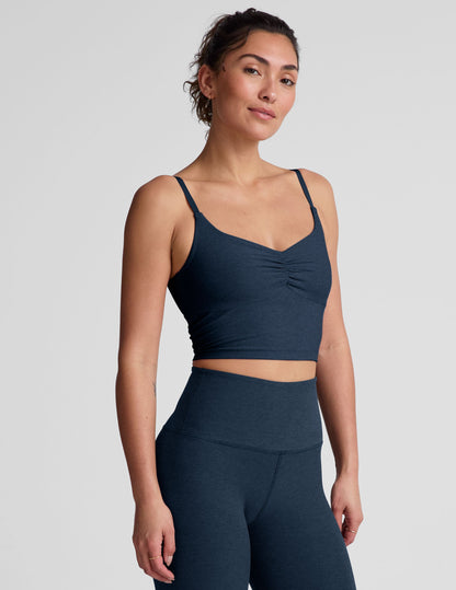 Beyond Yoga Spacedye Raise The Barre Shirred Cropped Tank