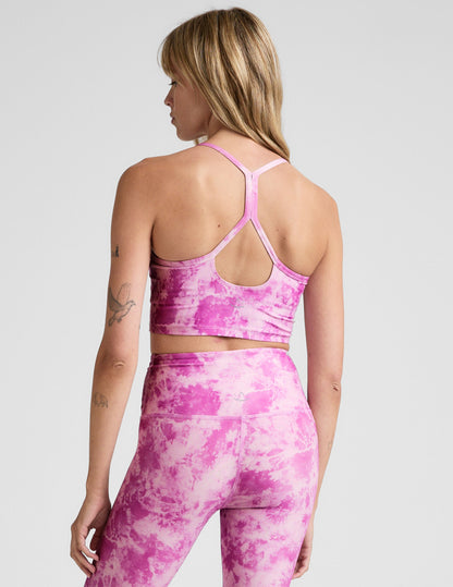 Beyond Yoga Sunset Violet Icedye SoftMark Slim Racerback High Cropped Tank