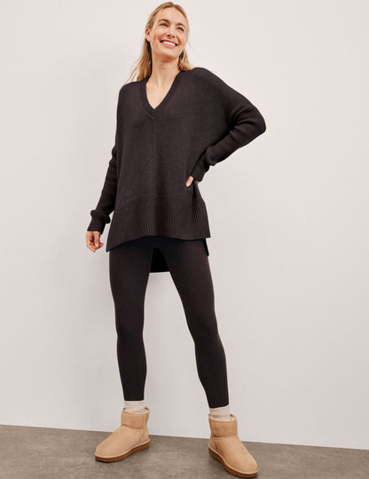 Beyond Yoga Wool-Cashmere V-Neck Sweater