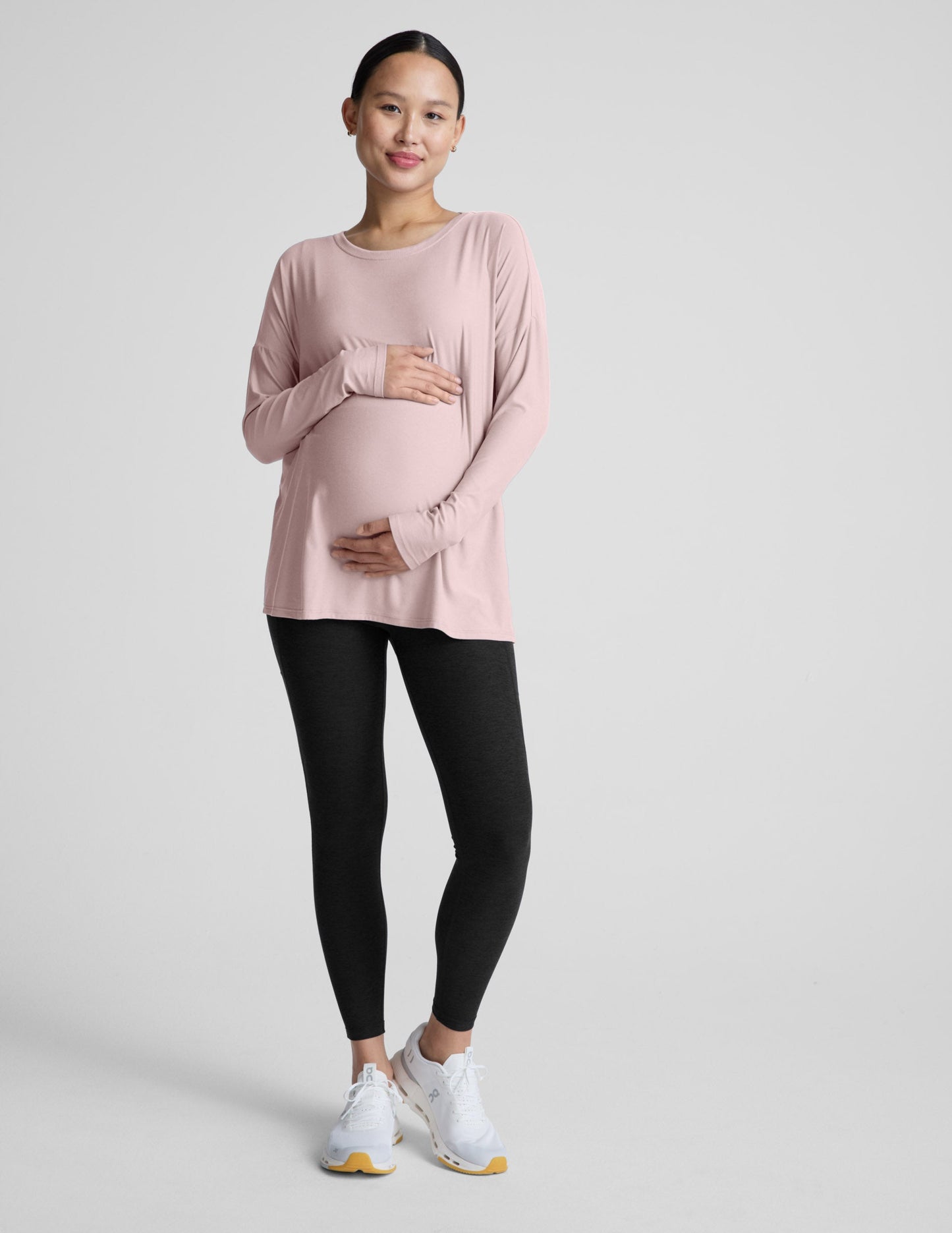 Beyond Yoga Featherweight Feels Like Home Long Sleeve Maternity Top