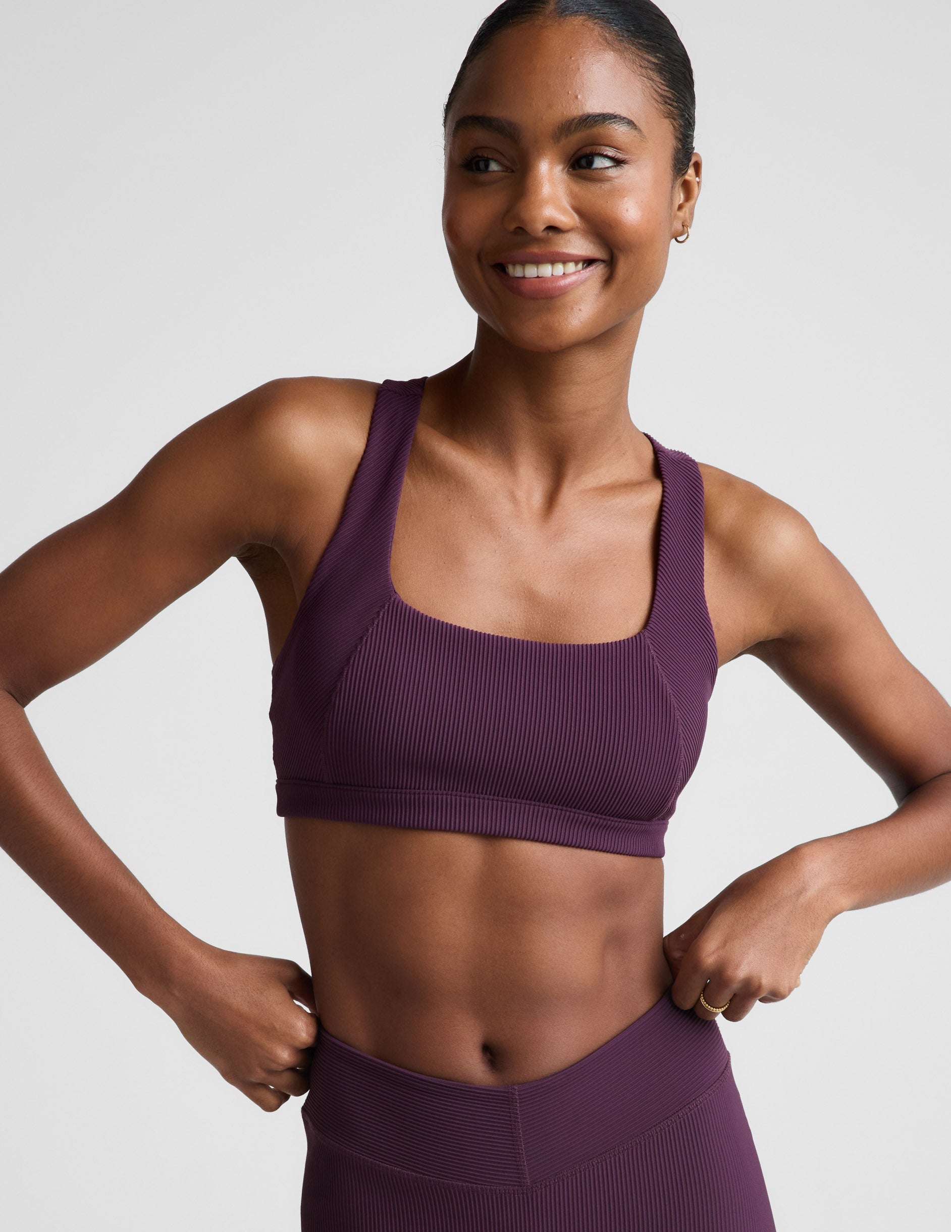 Beyond Yoga Impulse Ribbed Scoop Neck Bra