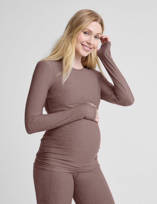 Beyond Yoga Featherweight Count On Me Maternity Crew Pullover