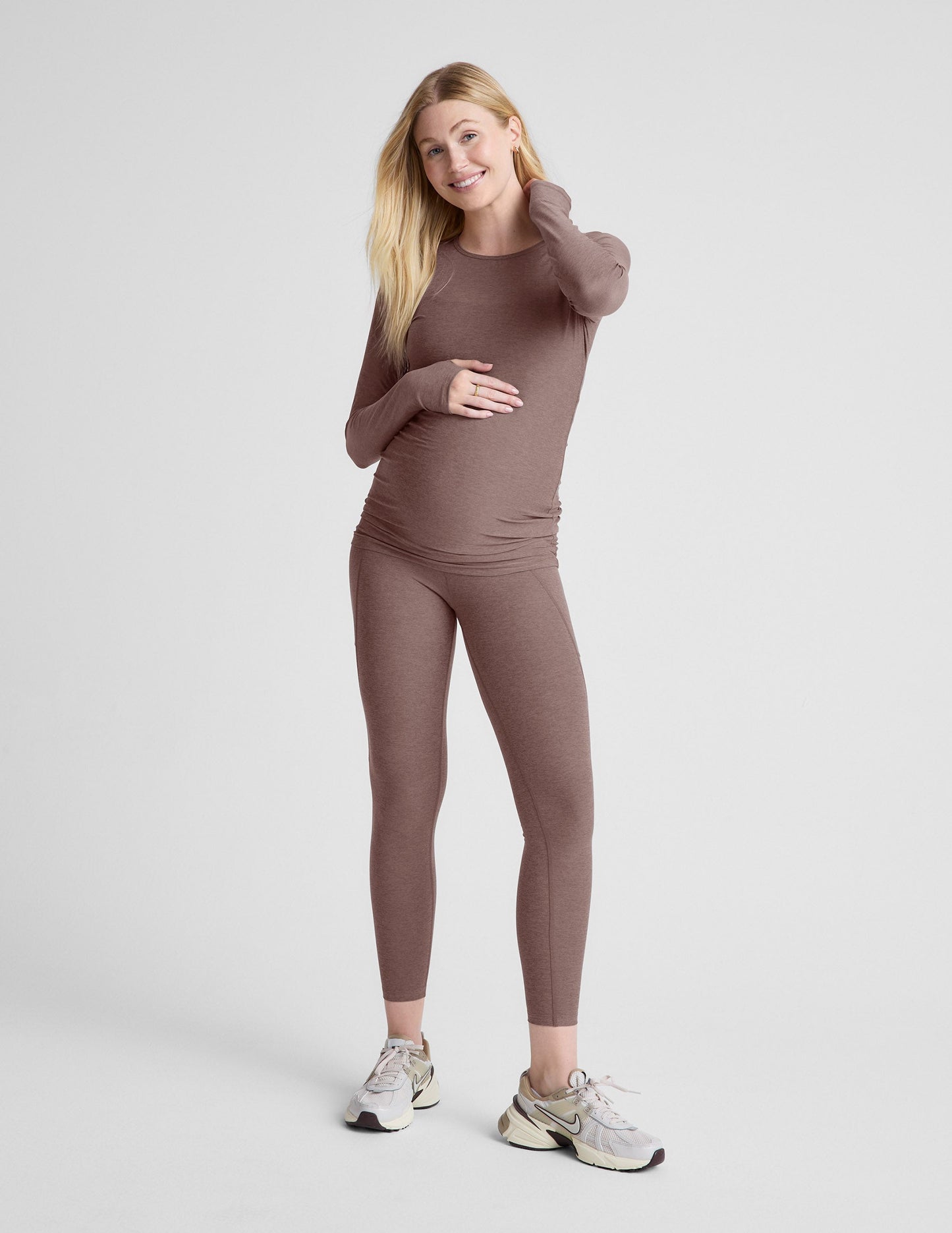 Beyond Yoga Featherweight Count On Me Maternity Crew Pullover